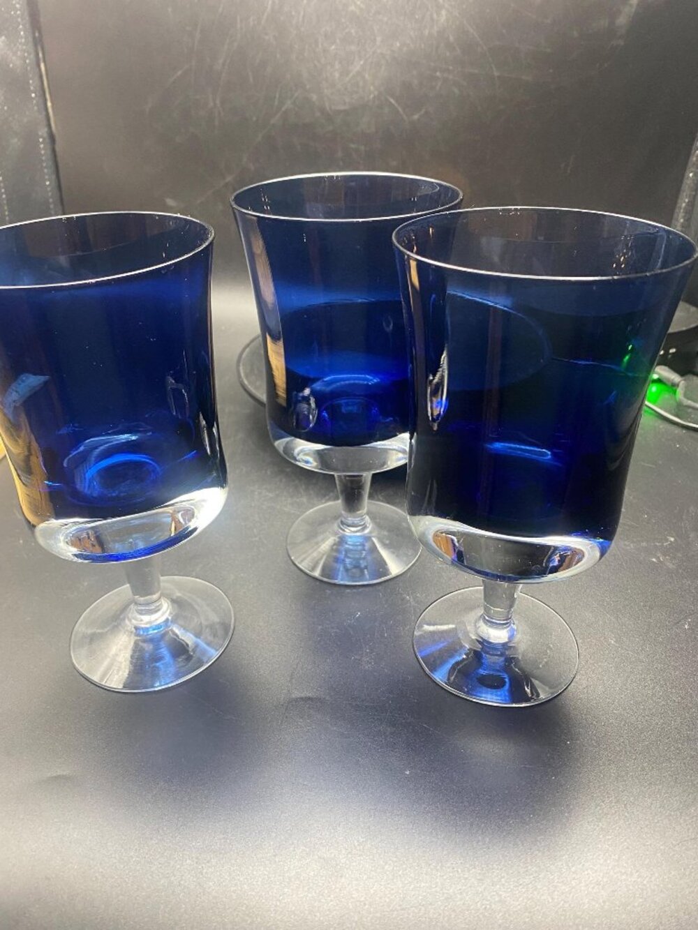 Denby Mirage Blue Water Goblets